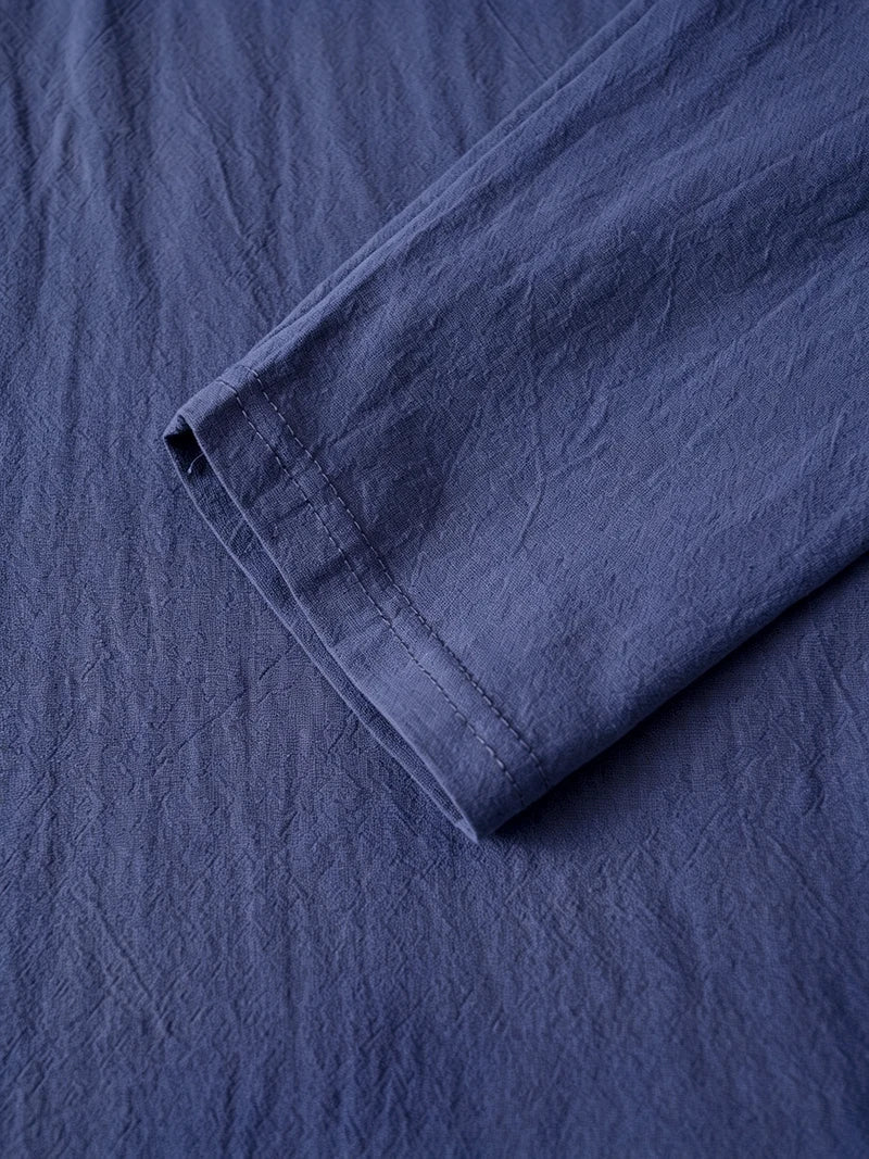 Camisa Greco Manga Longa, Linho Premium